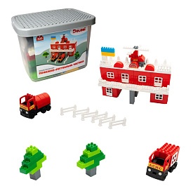 Конструктор "ПОЖЕЖНА ЧАСТИНА" 248 детал. 013888/01 в пластик. боксі - 1 - smarttoys.com.ua