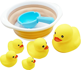 Набір для купання Каченята 5 шт,ванночка,ковшик - 1 - smarttoys.com.ua