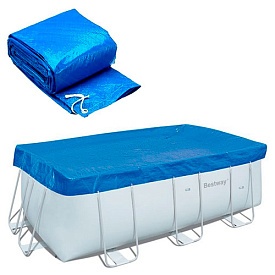 Тент BW 58232 для каркасного прямокутного басейну 404/412-201-100/122 см. - 1 - smarttoys.com.ua