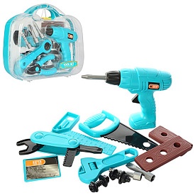 Набір інструментів 6601-6602-1 дриль (механічна), 2 види (пила, викрутка, кліщі), валіза, 27-23-9 см - 1 - smarttoys.com.ua