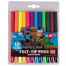 Фломастери Yes 12 кольорів "Minecraft" - 1 - smarttoys.com.ua