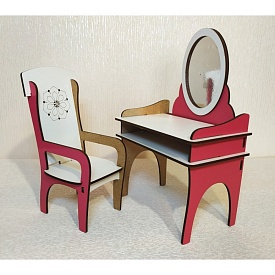Набір 1: трюмо + стілець (рожевий) - 1 - smarttoys.com.ua