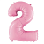 Фольга цифра 2 Світло-рожева (Китай) - 1 - smarttoys.com.ua