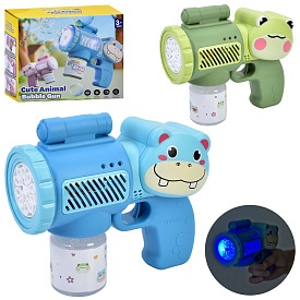 Мильні бульбашки 018-24Y-1-3-5 пістолет/бластер, запаска, мікс видів, світло,бат.,кор.,18,5-16-7,5см - 1 - smarttoys.com.ua