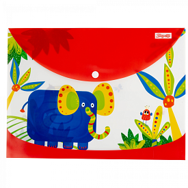 Папка-конверт 1 Вересня А4 на кнопці "Zoo Land" - 1 - smarttoys.com.ua