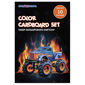 Картон кольоровий, 10 аркушів, А5, односторонній , COOLFORSCHOOL - 1 - smarttoys.com.ua