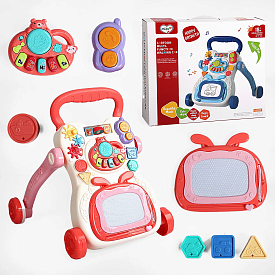 Ходунки 368-16 A (12) звук, підсвічування, піаніно, сортер, шестерні, брязкальце, пальчикова гра, дощечка для малювання, обтяжувач, в коробці - 1 - smarttoys.com.ua