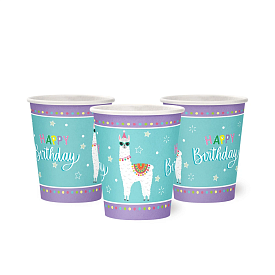 Набір стаканчиків "Happy Birthday" лама 10 шт - 1 - smarttoys.com.ua