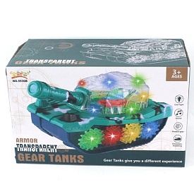 Танк 5936B шестерні, муз., світло, бат., кор., 21-13-12,5 см. - 1 - smarttoys.com.ua