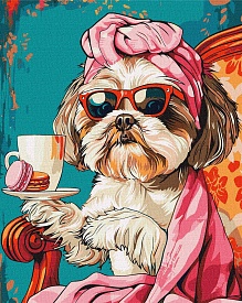 Набір для розпису по номерах "Грайливе ші-тсу" 40х50см - 1 - smarttoys.com.ua