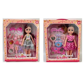 Лялька 2026 D4-5 окуляри, ножиці, гребінець, аксесуари, 2 види, муз., бат. (табл.), кор., 29-35-8 см - 1 - smarttoys.com.ua