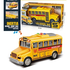 Автобус JS168  інерція,1:20,шкільний, звук, світло, гумові колеса, на бат(табл)кор.24-13-10см - 1 - smarttoys.com.ua