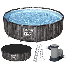 Басейн BW 5614Z круглий, фільтр-насос, драбина, чохол, 427-107 см. - 1 - smarttoys.com.ua