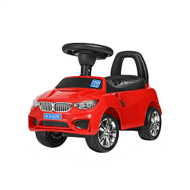 Каталка-толокар M 3147B-3 багажник під сидінням, муз, світло, бат., кор., червоний, 63,5-37-29 см. - 1 - smarttoys.com.ua