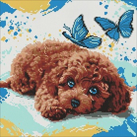 Набір з алмазною мозаїкою "Милий пудель" 40х40см - 1 - smarttoys.com.ua