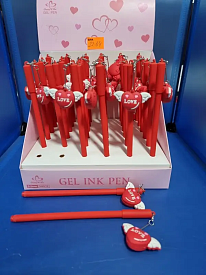 Ручка кулькова з прикрасою у вигляді серця з білими крилами 22-64 - 1 - smarttoys.com.ua