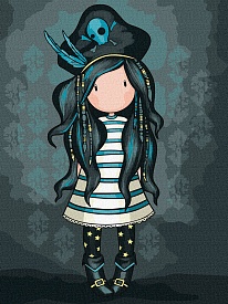 Набір для розпису по номерах для дітей "Black Pearl Santoro Gorjuss Collection" 30х40см - 1 - smarttoys.com.ua