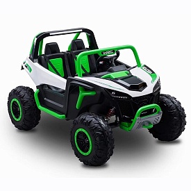 Джип M 6066EBLR-5 2.4G радіокер., 2 акум.12V7AH, 2 мот.45W, USB, TF, EVA, муз., шкіра,світло,зелений - 1 - smarttoys.com.ua