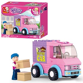 Конструктор SLUBAN M38-B0520 "Рожева мрія": машинка, фігурка, 102 дет.19-14-4,5см - 1 - smarttoys.com.ua