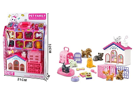 Будиночок 136-9 A (60/2) 4 собаки, 4 коти, аксесуари, переноски, в коробці - 1 - smarttoys.com.ua