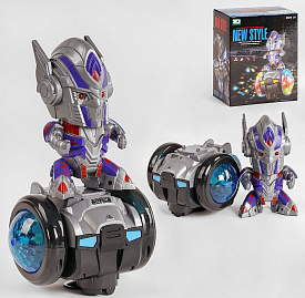 Робот 17128 (72/2) музика, підсвічування, проєктор, колесо вільного ходу, в коробці - 1 - smarttoys.com.ua