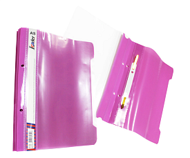 Швидкозшивач, пластик. прозор. верх А5 бузковий, KS320-A5 Leader - 1 - smarttoys.com.ua