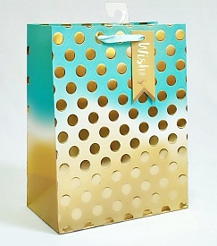 Пакет 18*23*10см паперовий "Кольорові горохи" 12 шт в пак - 1 - smarttoys.com.ua