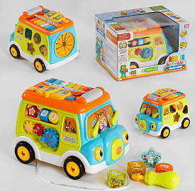 Музичний автобус 67159 "TK Group" (12) УКРАЇНСЬКЕ ОЗВУЧУВАННЯ, підсвічування, пісні, цифри, ноти, мелодії. сортер, викрутка, каталка, в коробці - 1 - smarttoys.com.ua