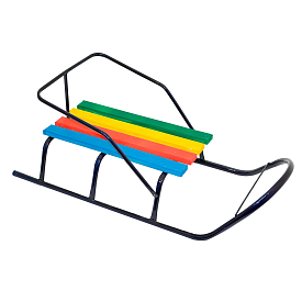 Санки "Класик" круглі полози синій / БЕЗ РУЧКИ / - 1 - smarttoys.com.ua