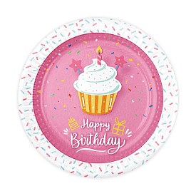 Набір тарілок "Happy Birthday" кексик 10 шт - 1 - smarttoys.com.ua