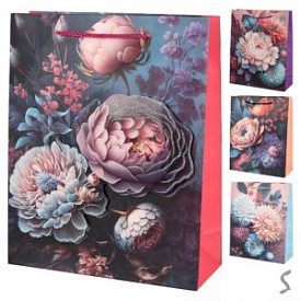 Пакет подарунковий паперовий S "Flowers 3D" 18*24*8.5см R34735-S - 1 - smarttoys.com.ua