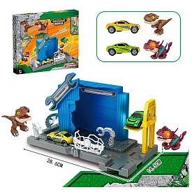 Гараж 8129 2 машинки, динозаври 2 шт.-рухливі деталі, 12 дет., кор., 36,5-31,5-5 см. - 1 - smarttoys.com.ua