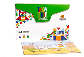 ТАКА ПАЗЛ -набір 3 в 1(зелена,курочка) - 2 - smarttoys.com.ua