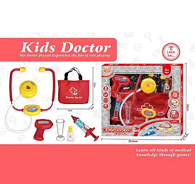 Набір лікаря KJ 1921 A-11 (72/2) сумка, стетоскоп, термометр, шприц, стаканчик, в коробці - 1 - smarttoys.com.ua