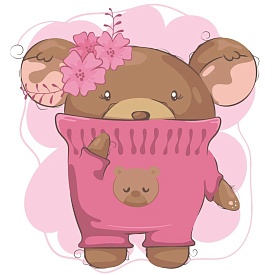 Картина за номерами Strateg ПРЕМІУМ Ведмежа в светрику з лаком розміром 30х30 см ES108 - 1 - smarttoys.com.ua