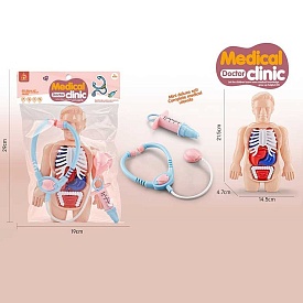 Набiр лiкаря 23B-1 фігурка, стетоскоп, шприц, кул., 19-29-5 см. - 1 - smarttoys.com.ua