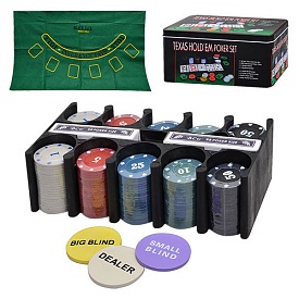 Настільна гра 3896 B покер, фішки, карти 2 колоди, сукно, мет. кор., 24-11-11,5 см - 1 - smarttoys.com.ua