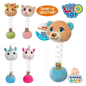 Брязкальце A8171-85 тварина, плюш, 5 видів, 20 см. - 1 - smarttoys.com.ua