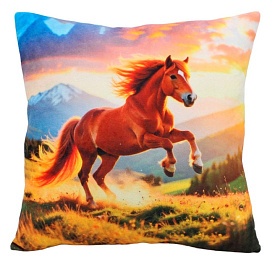 Подушка з принтом №2 кінь арт.00295-66 (36x36x12) - 1 - smarttoys.com.ua