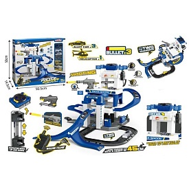 Гараж 660-S22 поліція,ліфт,гучномов.,стріляє м'як.кулями,гелікоп.,машинки-мет.,муз.,світло,бат.,кор. - 1 - smarttoys.com.ua