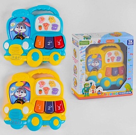 Піаніно 42925 (60) "ТК Group", "Жирафик", УКРАЇНСЬКЕ ОЗВУЧЕННЯ, підсвічування, вивчення цифр, мелодії, пісні, в коробці [Коробка] - 1 - smarttoys.com.ua