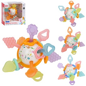 Брязкальце 1127-5A 10,5см,прорізувач,тріскачка,текстурні дет.сенс.гра/такт.гра.в кор-ці, 12-12,5-6см - 1 - smarttoys.com.ua