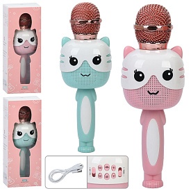 Мікрофон SMT 0021 (20шт) 25см, акум, музика, Bluetooth, регулятор гучності, TFслот, MP3, USBзарядне, 2 кольори, в кор-ці, 27,5-10-9см - 1 - smarttoys.com.ua