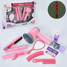Набір аксесуарів LD-338B набір перукаря,фен-повітря,плойки,муз.,світло,гребінці,дзеркало,бат.,кор.45 - 1 - smarttoys.com.ua