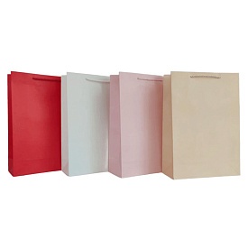 Пакет 31*35*11см паперовий "Однокольоровий яскравий" 12 шт в пак. - 1 - smarttoys.com.ua