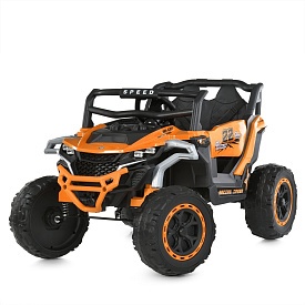 Джип M 6141EBLR-6 2,4G радіокер., 1*12V7AH, 2*25W, MP3,USB,BLUETOOTH,TF,EVA,шкіра,муз.,світло,жовтий - 1 - smarttoys.com.ua