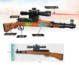 Автомат 22017 (144) підсвічування, мелодія, звук, лазерний приціл, у пакеті - 1 - smarttoys.com.ua