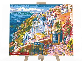 Креативна творчість "Картина за номерами на полотні" 40см*50см с.2 №10 Санторіні - 1 - smarttoys.com.ua