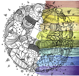 Набір для розпису - антистрес "Святкові дзвоники" ТМ "RIVIERA BLANCA", шт	RB-0621 - 1 - smarttoys.com.ua