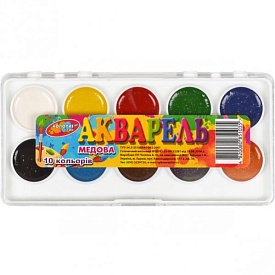 Фарба акварельна 10 кол.пласт.кор. "Колорит" - 1 - smarttoys.com.ua